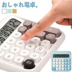 電卓 計算機 12桁 電子計算機 かわいい 卓上サイズ 丸ボタン ビジネス 簿記 電卓 大型LCDディスプレイ 業務実務 計算 簿記 おしゃれ 卓上電卓 オフィス 事務用 飲食店 美容室 ミニ サロン#shenf241