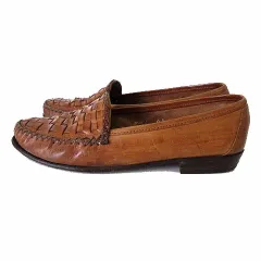 コールハーン COLE HAAN イタリア製 ローファー スリッポン シューズ 編み込み 本革 レザー 6.5 茶色 ブラウン 23.5cm くつ 靴