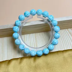 天然石★【70Aドミニカ共和国産のラリマー】★ブレスレット 天然石 9.9-10.3mm ZB10367