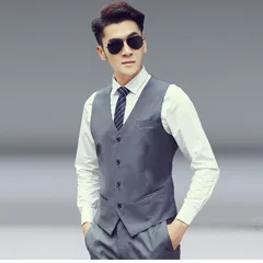 ベスト ジレベスト 尾錠付き 結婚式 フォーマル パーティー ビジネス オールシーズン Mサイズ グレーCHA130110M