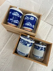 新品未使用　有田焼　深川製　ペア湯呑み　2セット　まとめ売り