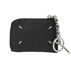 メゾンマルジェラ 財布 レディース メンズ キーチェーン付きコインケース L字ファスナー カーフ ブラック Maison Margiela SA1UI0012 P4746 中古