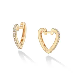 Fettero ピアス レディース リングピアス フープピアス アレルギーフリー 金属アレルギー対応 つけっぱなし サージカルステンレス 14k 人気 両耳用 (ハート型) 0