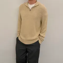 ポロラルフローレン ハーフジップ フィッシャーマン ニット