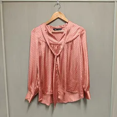 ザラ ZARA ペイズリー柄ボウタイブラウス 【XS】