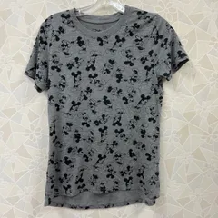 【Disney】Tシャツ グレー ミッキー Sサイズ 半袖 春夏 ディズニー プリント ミニー