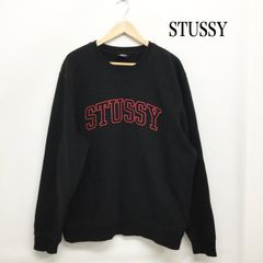 ステューシー STUSSY 22AW フロントロゴクルーネック スウェット 黒S 