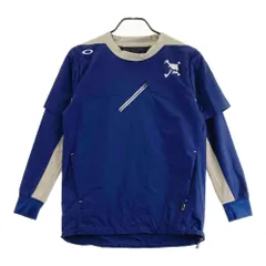 サイズ：M OAKLEY オークリー FOA402854 2WAY ナイロンブルゾン スカル  ネイビー系 [240101651861] ゴルフウェア メンズ ストスト