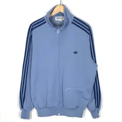 【倉吉店】 中古 adidas Originals | アディダスオリジナルス ジャージ 80s デサント製 トラックジャケット ライトブルー サイズ：L 【95】