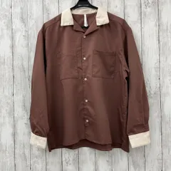 【 HALHAM 】ハルハム メンズライク オープンカラークレリックシャツ Lサイズ