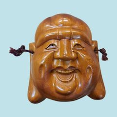 観音面　お面　観音様　仏像　観音菩薩　木彫り　縁起物　工芸品 観音面 お面 観音様 仏像 観音菩薩 木彫り 縁起物 工芸品 - メルカリ