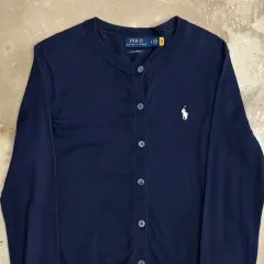 S ポロラルフローレン レディース ネイビー ピマコットン カーディガン