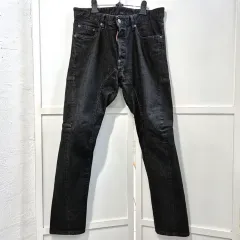 DSQUARED2 スリム ブラックデニム バイカーデニム メンズ 50 (34 35)
