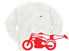 リバース縫製 サイドリブ スピードアディクト SWEAT WHITE × RED/白ビンテージスウェットチャンピオントリコタグランタグ単色タグ青タグ