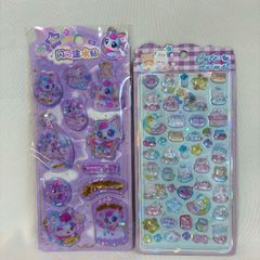 シール2枚セット　ウォーターシール　ぷっくりシール　立体シール　シャカシャカシール