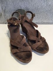 BALENCIAGA スエード ウェッジソール サンダル 23.5 - メルカリ