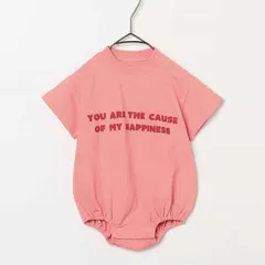 【新作】イロチ買いしたいシンプルロゴTロンパース p.premier サーモンピンク ベビー服 P233036