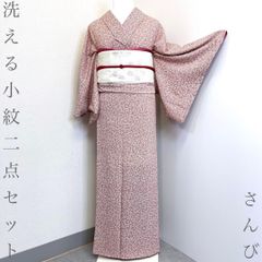 着物と帯 時流】ポ26191s◇洗える着物 小紋二点セット◇さんびくすみ 