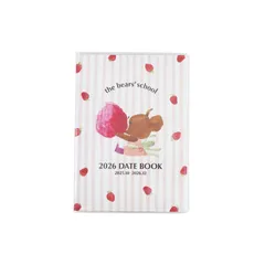 スクエア くまのがっこう 手帳 2026年 A6 マンスリー ピンク 23KD-1P (2025年10月始まり) [ピンク]