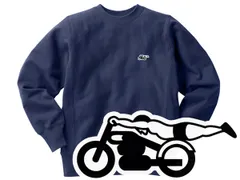 リバース縫製 サイドリブ スピードアディクト SWEAT NAVY × BLACK/ビンテージスウェットチャンピオントリコタグランタグ単色タグ単タグ70s