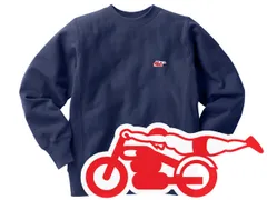 リバース縫製 サイドリブ スピードアディクト SWEAT NAVY × RED/紺ビンテージスウェットチャンピオントリコタグランタグ単色タグ青タグ60s