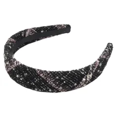 シャネル ココマーク カチューシャ ヘアアクセサリー ブラック マルチカラー ツイード レディース CHANEL【1-0260946】のサムネイル