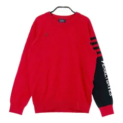 サイズ：1 PEARLY GATES パーリーゲイツ  バイカラー 長袖ニットセーター チェック柄 レッド系 [240101651255] ゴルフウェア レディース ストスト