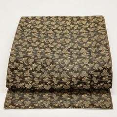 美品】東京井筒工芸 純絹 袋帯 亀甲白金 花柳流 日本舞踊 礼装 箱付
