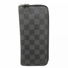 【6cb2441-k】ルイヴィトン 長財布 ダミエ・グラフィット ジッピーウォレットヴェルティカル N63095 ブラック【中古】メンズ