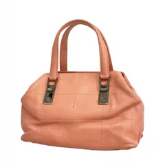 【6cb2551-k】シャネル ハンドバッグ チョコバー キャビアスキン ピンク シルバー金具【中古】レディース