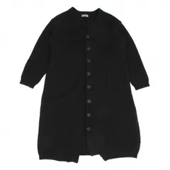 ヨウジヤマモトプールオムYohji Yamamoto POUR HOMME ウールサイドポケットロングカーディガン 黒3のサムネイル