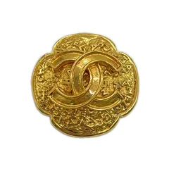 美品 CHANEL シャネル ブローチ CC ココマーク フランス製 1995年 秋冬コレクション ゴールド ヴィンテージ コレクション  レディース