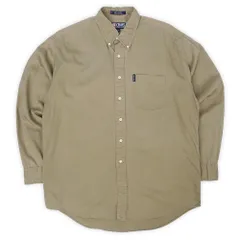 チャップス ラルフローレン CHAPS Ralph Lauren 90s 90年代 ボタンダウンシャツ BD ポロ POLO 定番 長袖 無地 USA ヴィンテージ アメリカ 古着 メンズ シャツ ベージュ 16 1/2【中古】