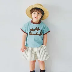 【新作】フェルトリンガーT p.premier ブルー 子供服 半袖Tシャツ P207086