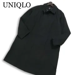 UNIQLO ユニクロ 通年 防水 ブロックテック★ ステンカラー コート Sz.L メンズ 黒