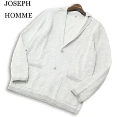 JOSEPH HOMME ジョセフ オム 通年★ ボーダー ニット ジャケット カーディガン Sz.M メンズ 灰 グレーのサムネイル