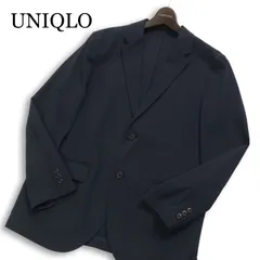 UNIQLO ユニクロ 通年 感動ジャケット★ ウルトラライト コットンライク テーラード ジャケット Sz.M メンズ ネイビー