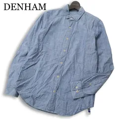 DENHAM デンハム 通年★ 長袖 ボタンダウン シャンブレー デニム シャツ Sz.S メンズのサムネイル