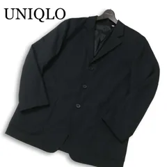 UNIQLO U ユニクロ ユー ルメール 通年 背抜き リラックスフィット★ テーラード ジャケット Sz.M　メンズ 黒