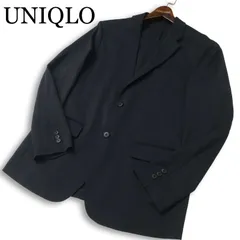 22SS★ UNIQLO ユニクロ 通年 感動ジャケット★ SLIM FIT 2B テーラード ジャケット Sz.L メンズ 紺 ネイビー