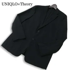 UNIQLO × Theory ユニクロ × セオリー 通年 感動ジャケット★ アンコン テーラード ジャケット Sz.L メンズ 黒