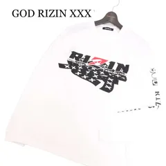 GOD SELECTION XXX × RIZIN ゴッドセレクションXXX コラボ★ 長袖 ロゴ ロンTシャツ カットソー Sz.M　メンズ 白