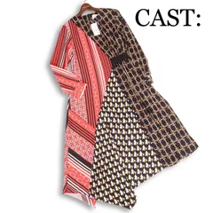 【新品 未使用】 CAST:ANNA キャストコロン アンナ 総柄♪ モチーフMIX プリント ロング ワンピース Sz.L　レディースのサムネイル