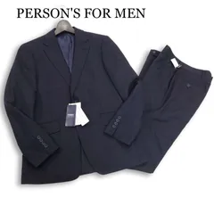【新品 未使用】 PERSON'S FOR MEN パーソンズフォーメン 通年 セットアップ スーツ Sz.YA4　メンズ ネイビー ビジネス