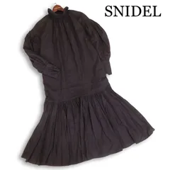 SNIDEL スナイデル 通年★ 長袖 ティアード ロング ワンピース Sz.ONE レディース 黒