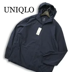 【新品 25SS】 UNIQLO ユニクロ 通年 ポケッタブル★ UVカット パーカー Sz.XL メンズ 紺 ネイビー 大きいサイズ 未使用