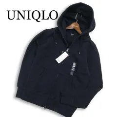 【新品 24SS】 UNIQLO ユニクロ 通年 スウェット★ フルジップ フーディー パーカー Sz.S メンズ 紺 ネイビー 未使用