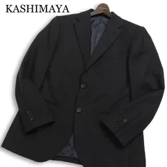 高級★ KASHIMAYA オンワード樫山 通年 オーダーメイド★ ウール100% テーラード ジャケット Sz.M～L位 メンズ 紺 ネイビー