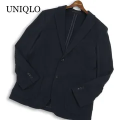 UNIQLO ユニクロ 通年★ ドライ コンフォート テーラード ジャケット Sz.XL メンズ 紺 ネイビー 大きいサイズ