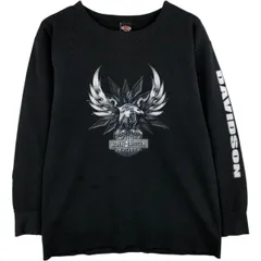 古着 ビッグサイズ ハーレーダビッドソン Harley-Davidson 鷲柄 イーグル柄 ネイティブ柄 サーマルロンT ハニカム USA製/eaa619464